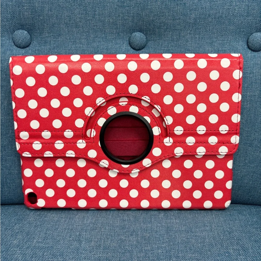 Polka Dot Red Tablet Folio Case for IPAD 5-6 (9.7 inch screen)